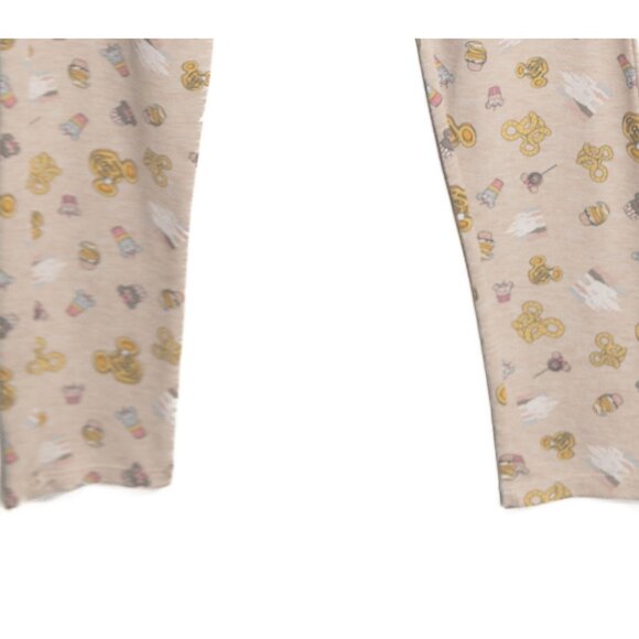 Disney Parks Authentic Size XL Beige Leggings With Cute Cartoon & Sweet Treats - Picture 4 of 8